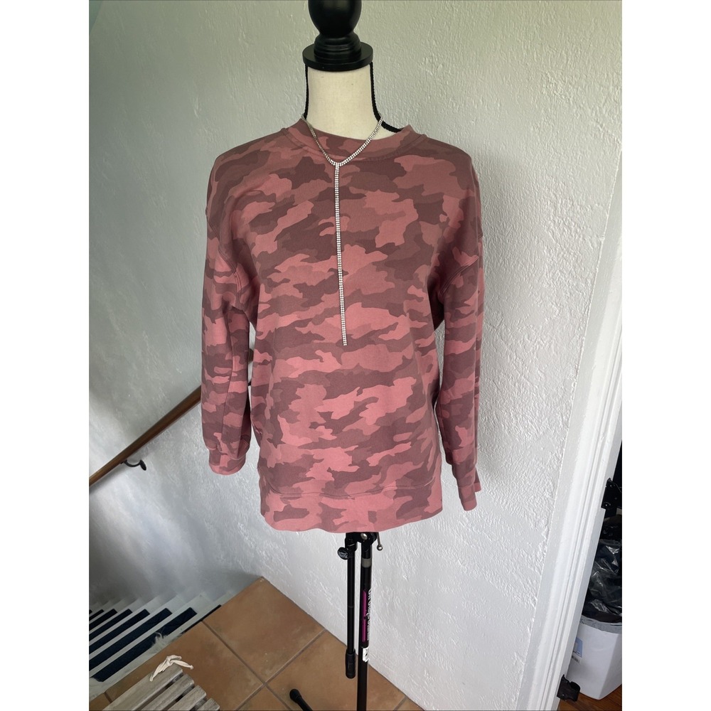 Lululemon Perfectly Oversized Crew Sweatshirt Pink Camo Brier Rose‎ Multi Medium